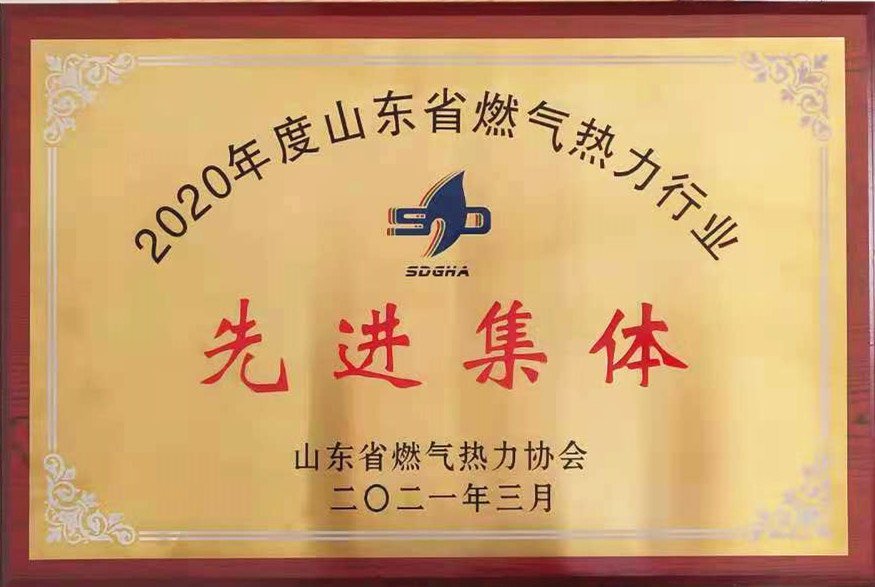 山東省燃氣熱力行業(yè)先進(jìn)集體